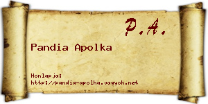 Pandia Apolka névjegykártya